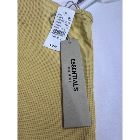 NWT Essentials Fear of God Waffle Knit Tank in Light Tuscan - Picture 4 of 4
